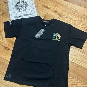 *BRAND NEW* Chrome Hearts Black Tee with Colorful Palm Design